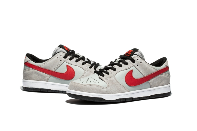 Nike Dunk Low Pro Iw SB Grey Red Black Shoes - Click Image to Close